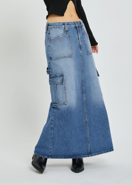 VINTAGE CARGO LONG SKIRT – Etienne Marcel Denim