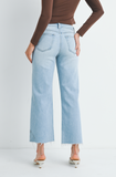 LIGHT DENIM SLIM WIDE LEG